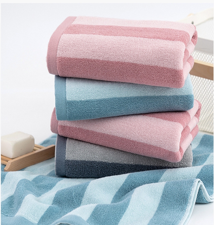 록신 스트라이프 타월 160g 40수 코마사 호텔수건