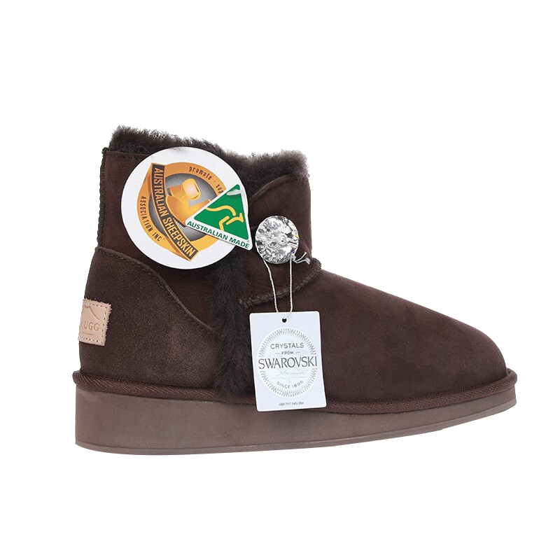 UGG1910 호주 양모 크리스탈 장식 미니 숏부츠